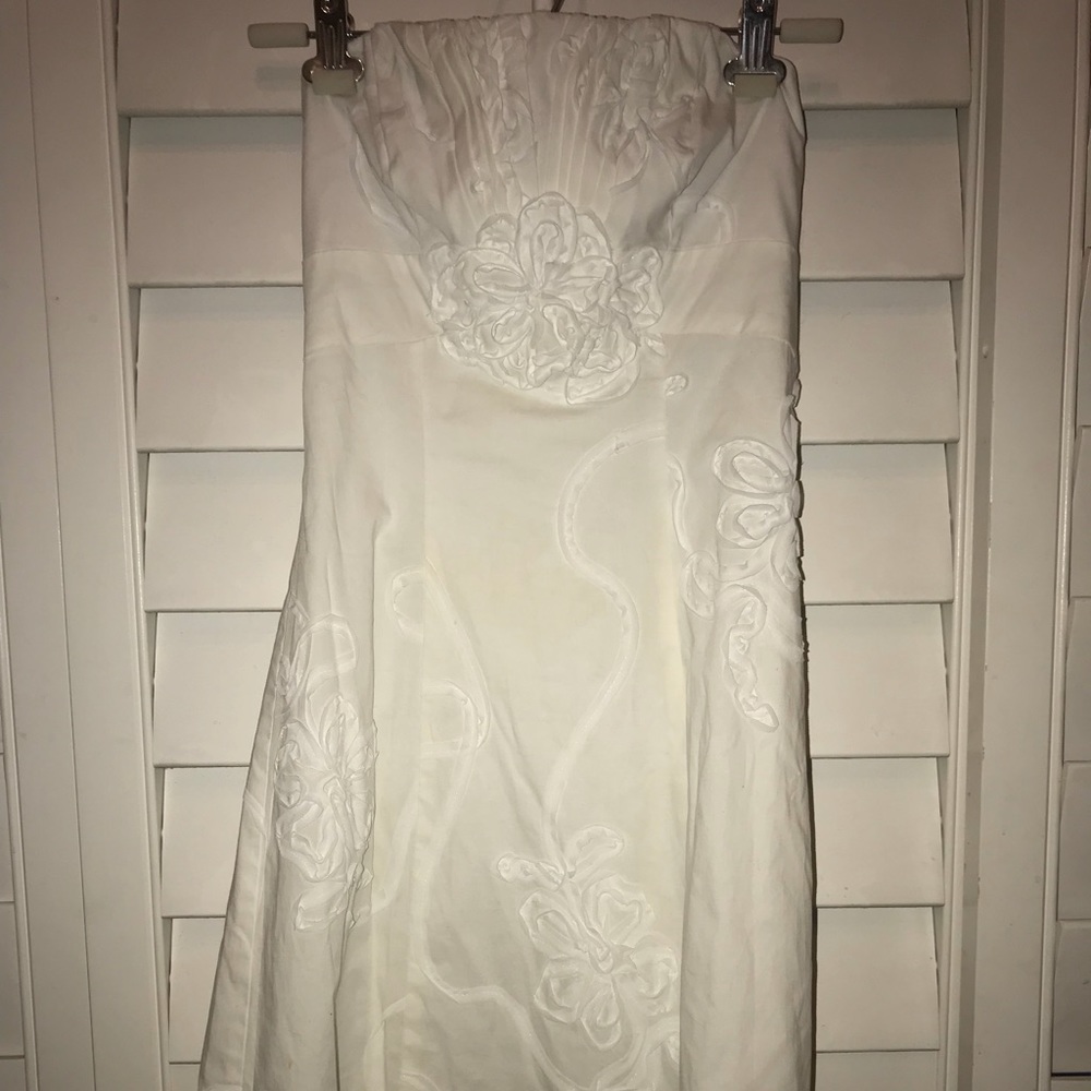 White House black market strapless dress